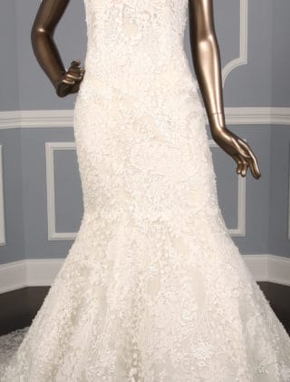 Ines Di Santo Natalie Lace Wedding Dress Front Skirt Detail