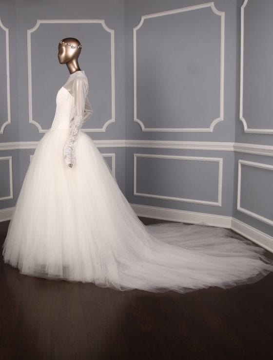 Vera Wang Frederique Couture Wedding Dress full length side view