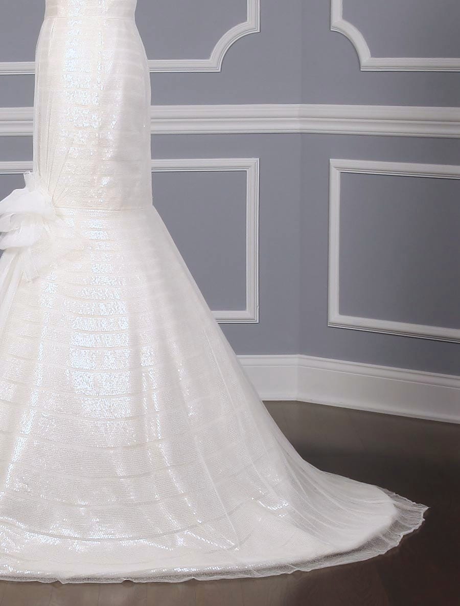 Angel Sanchez N8008 Wedding Dress Side Skirt Train