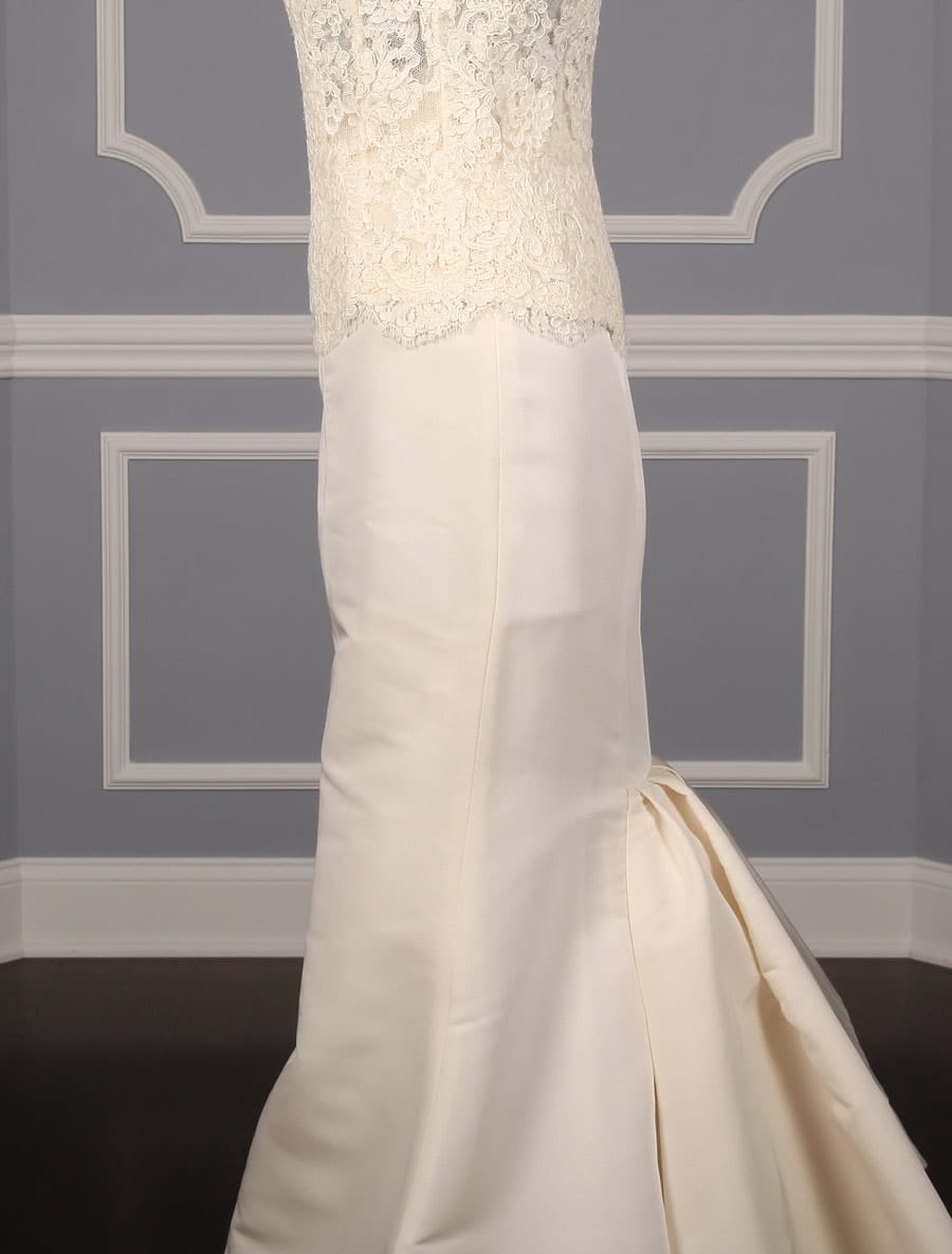 Monique Lhuillier Guiliana Corset and Estelle Skirt Wedding Dress Side Skirt Detail