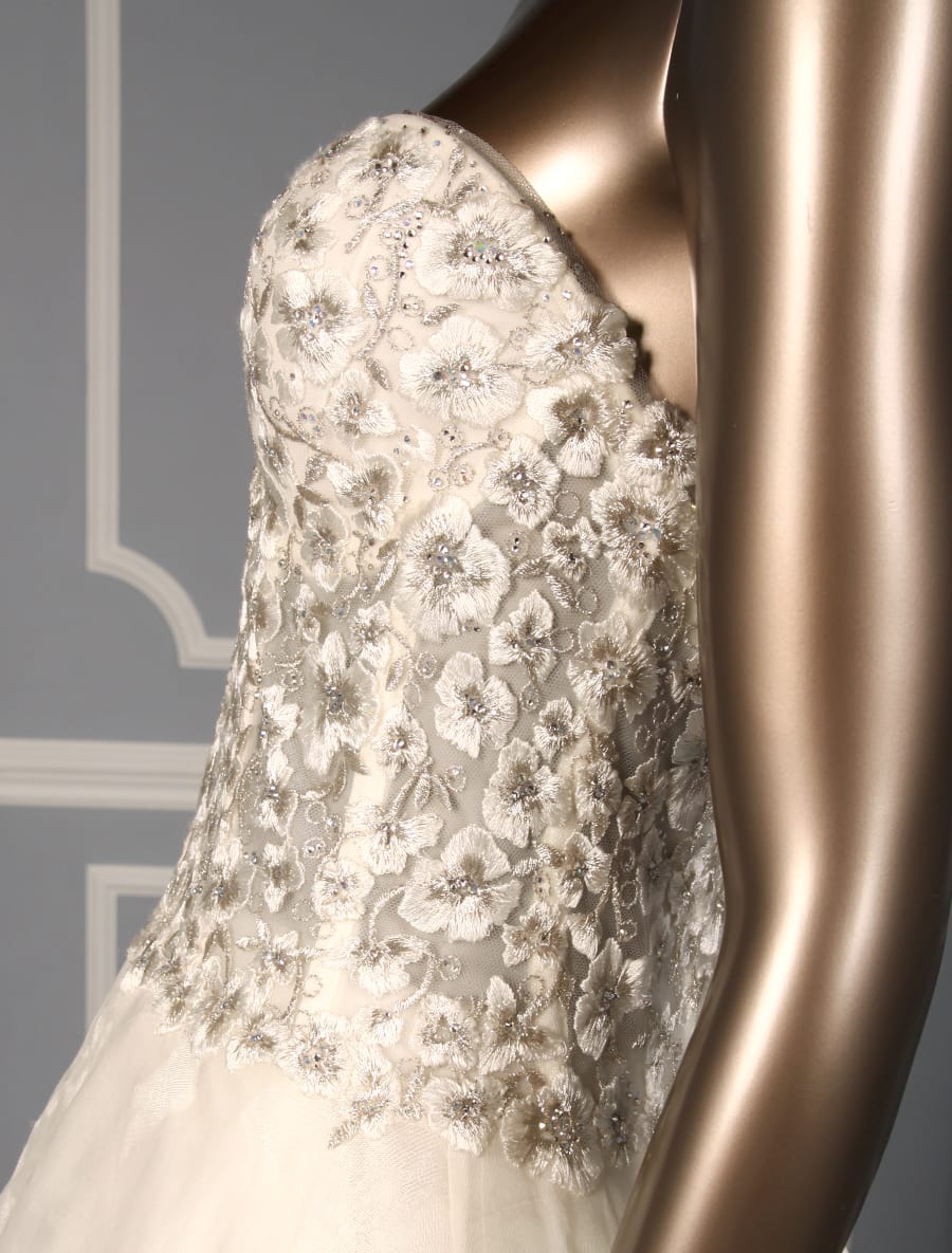 Francesca Miranda Gaelle Wedding Dress Side Bodice Detail