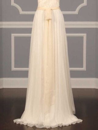 Monique Lhuillier Prima bridal sash belt back