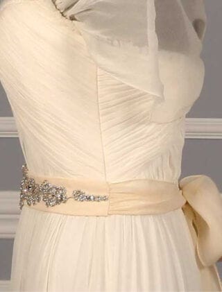 Monique Lhuillier Prima bridal sash belt side