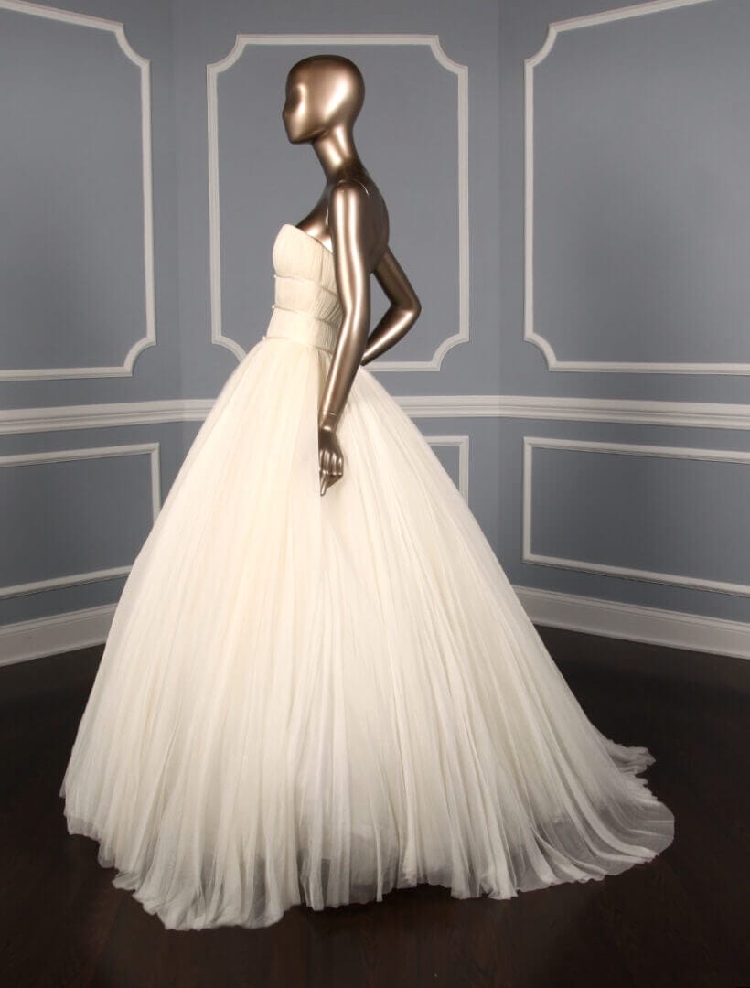 Steve Birnbaum Antoinette Wedding Dress Ballgown Skirt Full Length Side