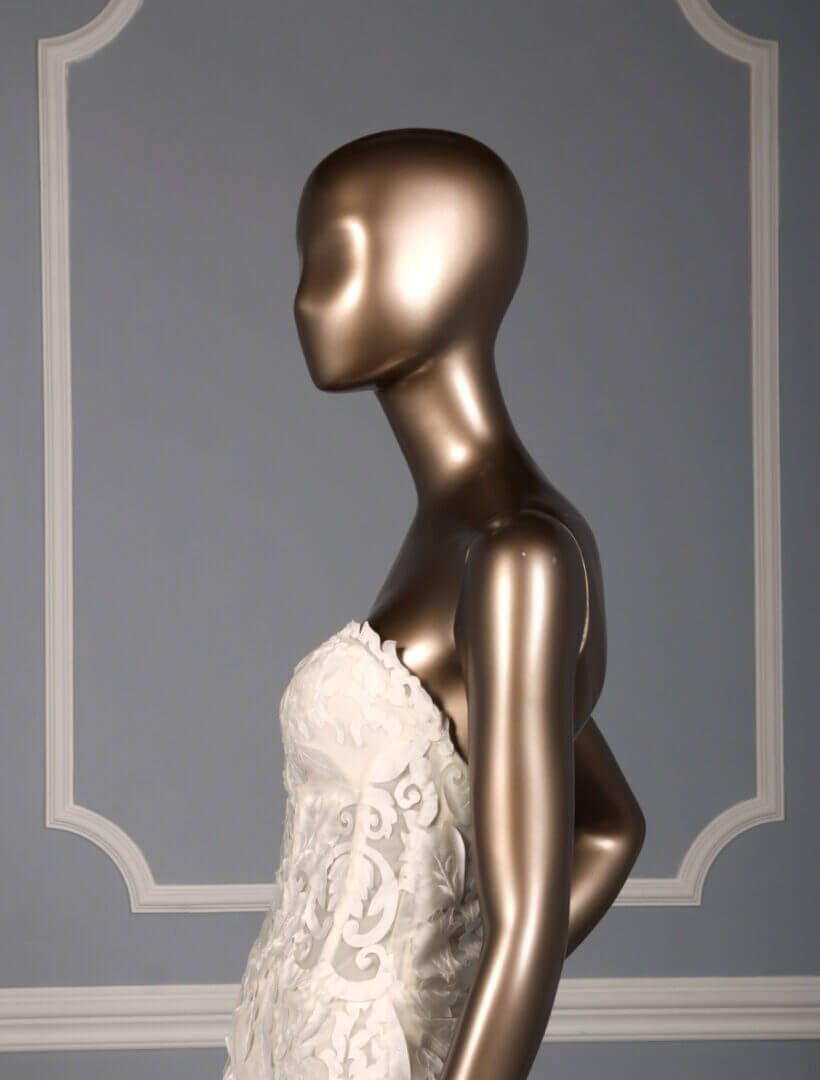 Francesca Miranda Jackie Wedding Dress Laser Cut Silk Organza Side Bodice