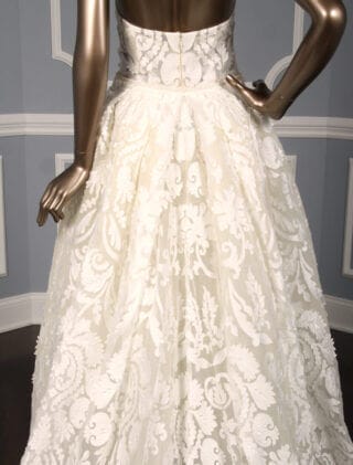 Francesca Miranda Jackie with Detachable Skirt Wedding Dress Back Skirt Detail Silk Organza Laser Cut Dress with Detachable Skirt Wedding Dress