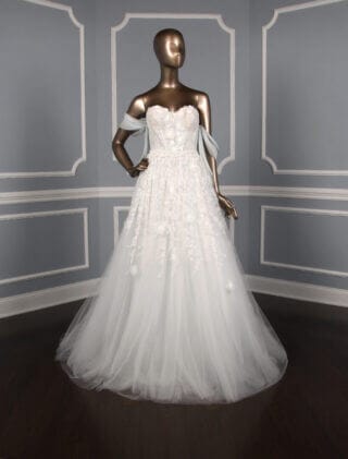 Mira Zwillinger Skye Discount Designer Wedding Dress Front Strapless Ballgown