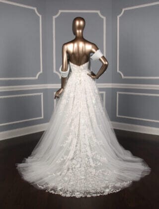 Mira Zwillinger Skye Wedding Dress Back Ballgown with cathedral train