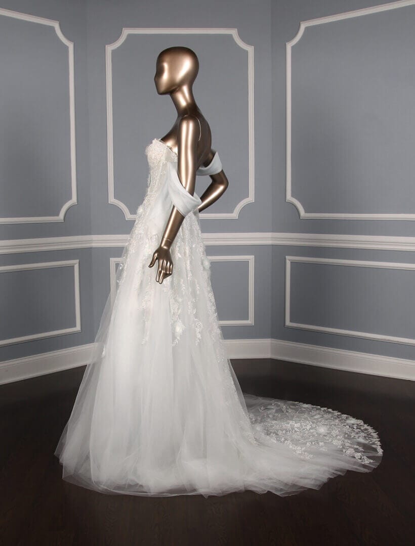 Mira Zwillinger Skye Wedding Dress Side Blue Ballgown